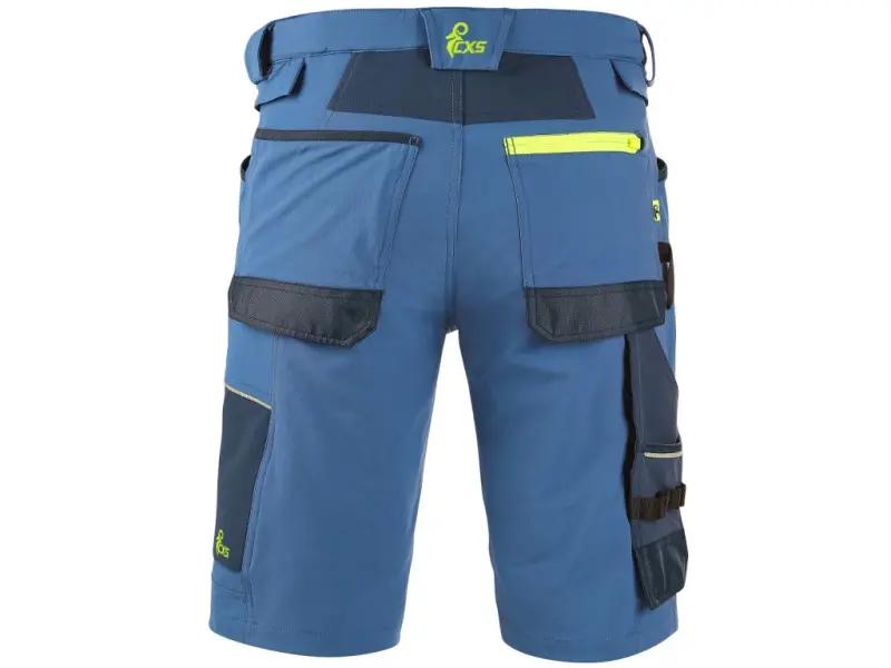 Kraťasy CXS NAOS pánské, modro-modré, HV žluté doplňky, vel. 58