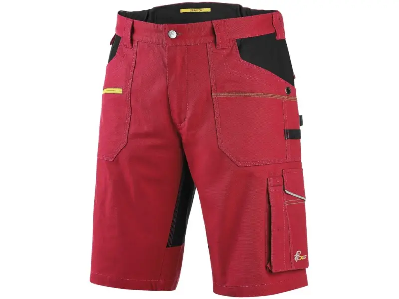 Kraťasy CXS STRETCH pánské, červeno-černé, vel. 56 Kraťasy CXS STRETCH pánské, červeno-černé, vel. 56