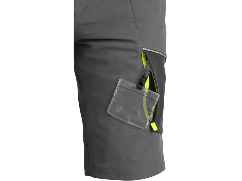 Kraťasy CXS NAOS pánské, šedo-černé, HV žluté doplňky, vel. 56