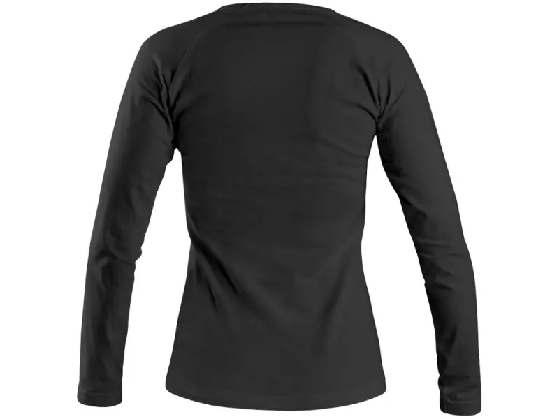 Tričko CXS MARY, dámské, výstřih do V, dlouhý rukáv, černá, vel. 3XL Tričko CXS MARY, dámské, výstřih do V, dlouhý rukáv, černá, vel. 3XL