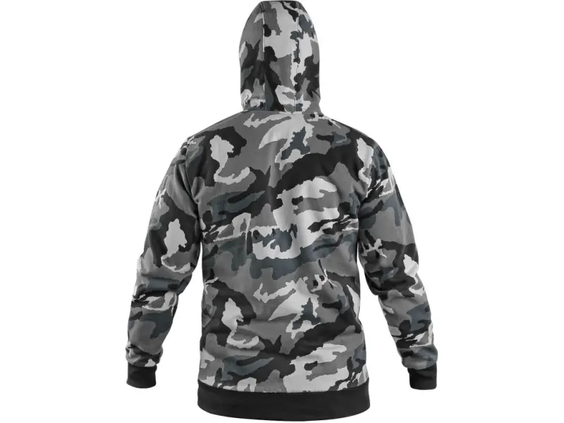 Mikina s kapucí CXS ARYN, šedo-bílá (maskáč)