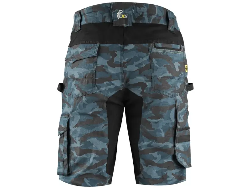Kraťasy CXS STRETCH, pánské, maskáčové modré