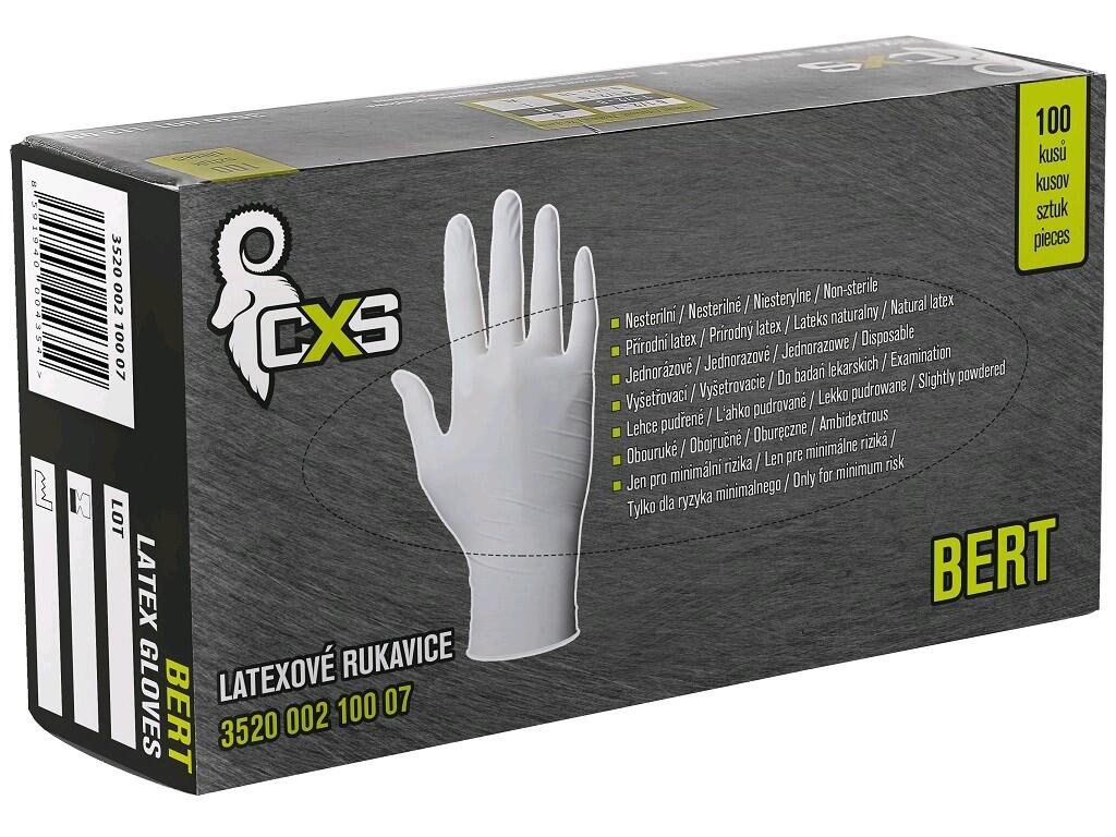 Rukavice CXS BERT, jednorazové, latexové