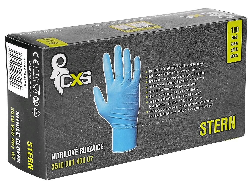 Rukavice CXS STERN, jednorazové, nitrilové
