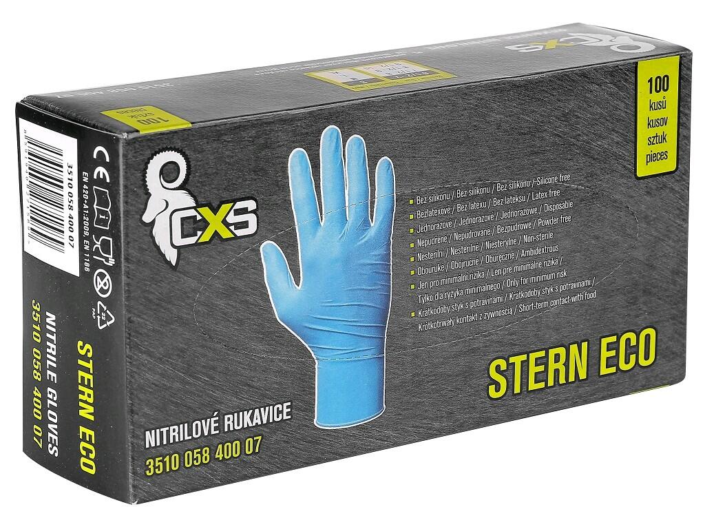 Rukavice CXS STERN ECO, jednorázové, nitrilové, vel. 09
