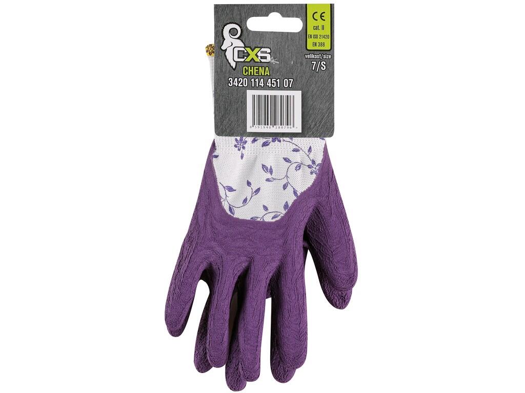 Rukavice CXS CHENA, máčené do 3/4 v latexu, vel. 08