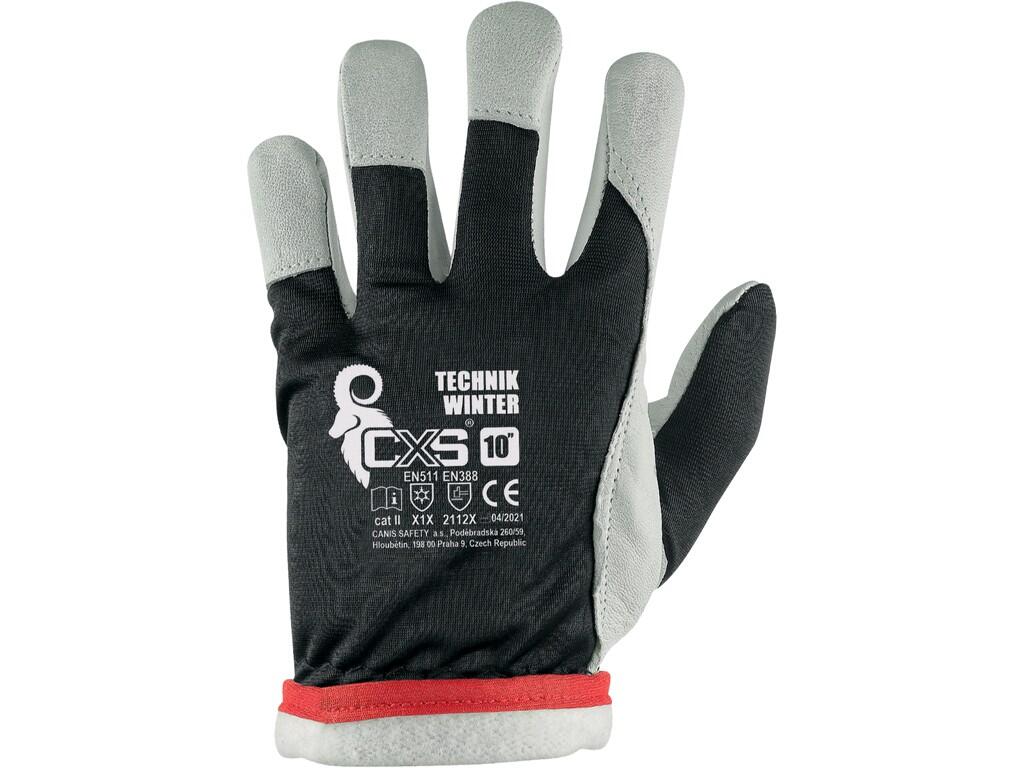 Rukavice CXS TECHNIK WINTER, zimné, kombinované, vel. 08