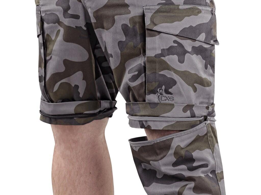 Kalhoty CXS CAMO, pánské, maskáčové, s odepínacími nohavicemi, vel. 54