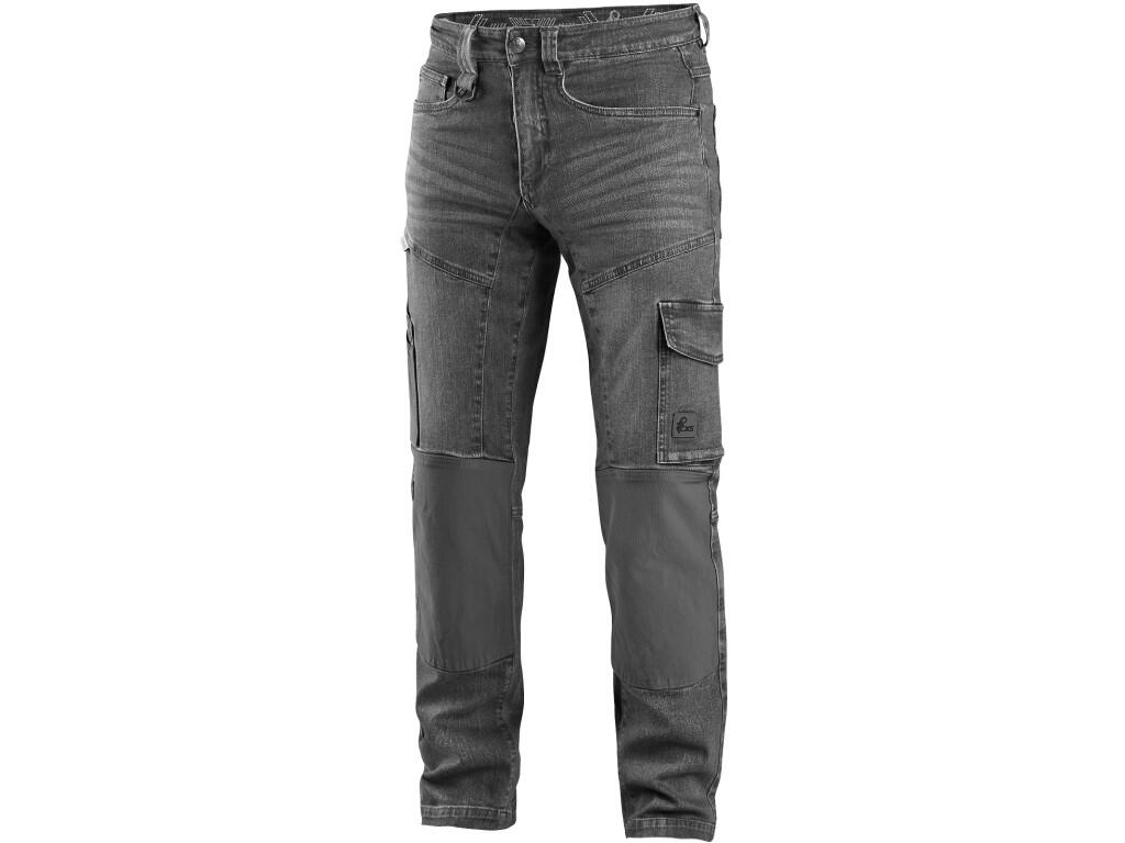 Kalhoty jeans CXS ALBI, pánské, šedé, vel. 58