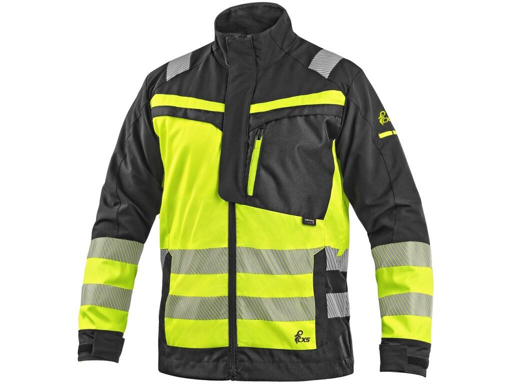 Blůza CXS NAOS HV, pánská, černá-žlutá Hi-Vis, reflexní pruhy, vel. 62