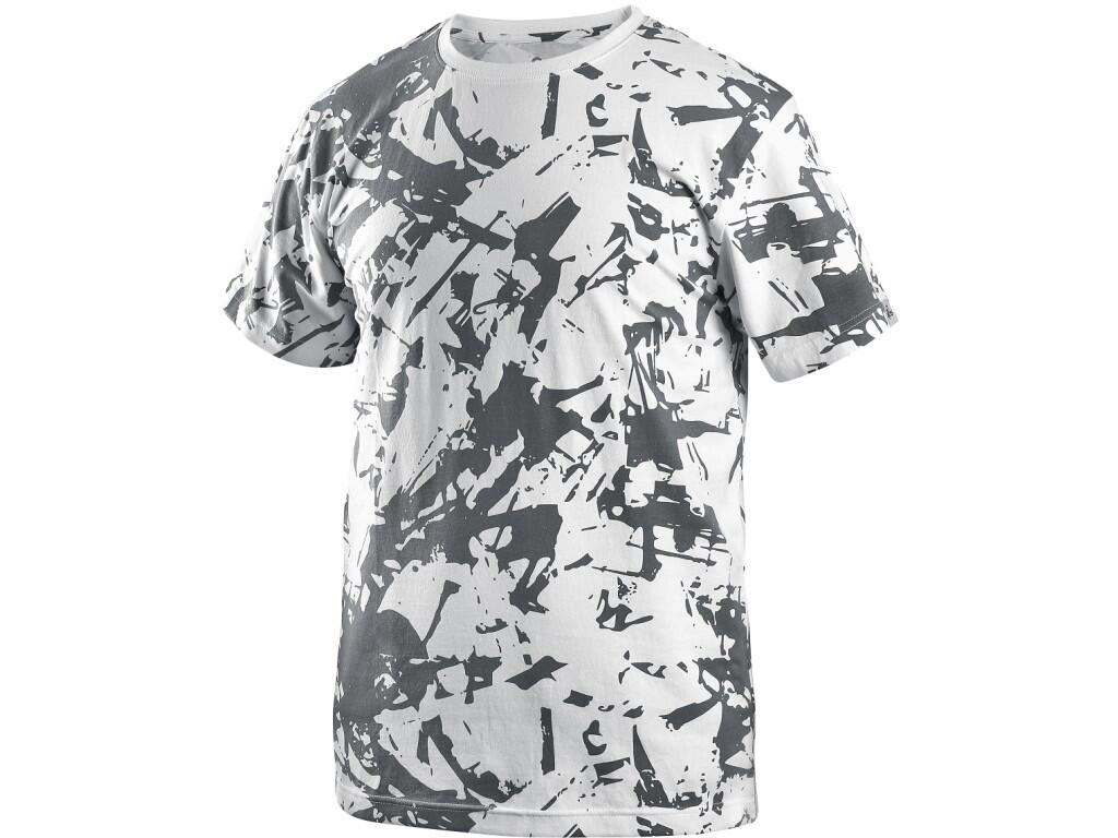 Tričko CXS MERLIN, krátky rukáv, bielo-sivé, vel. 3XL