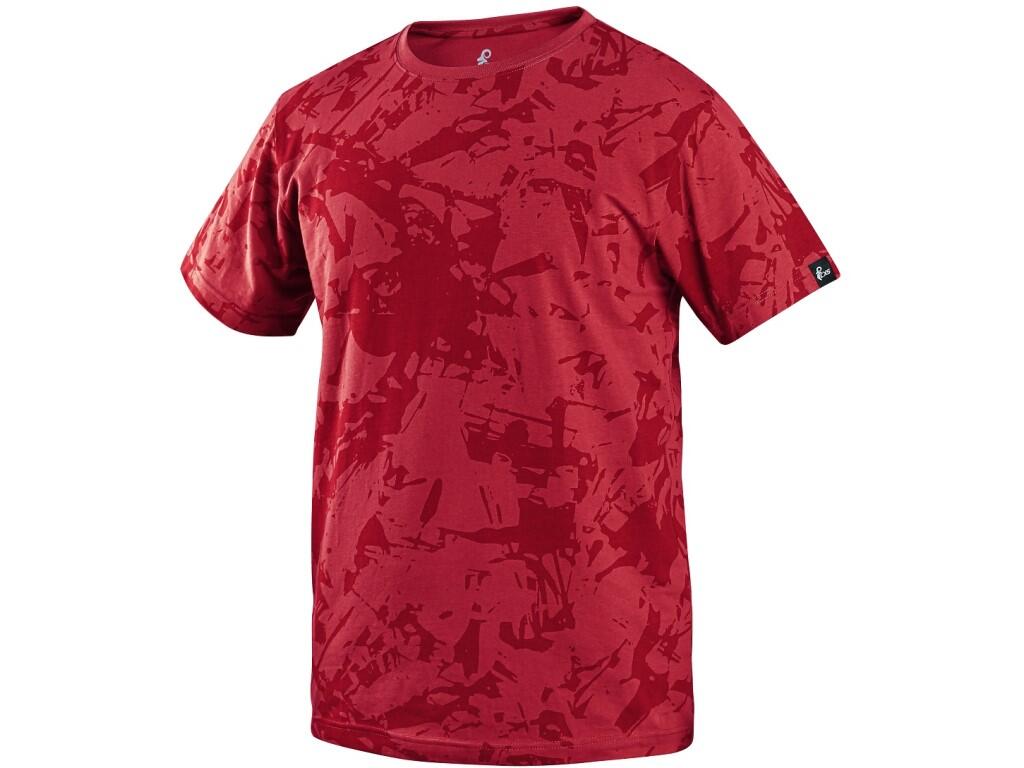 Tričko CXS MERLIN, krátky rukáv, červené, vel. 3XL