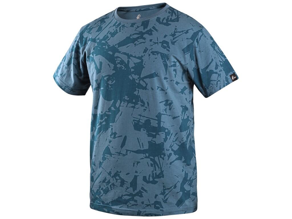 Tričko CXS MERLIN, krátky rukáv, petrolejové, vel. 3XL