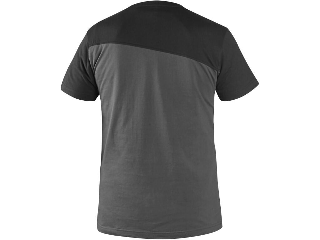 Tričko CXS OLSEN, krátký rukáv, tmavě šedo-černé, vel. 4XL