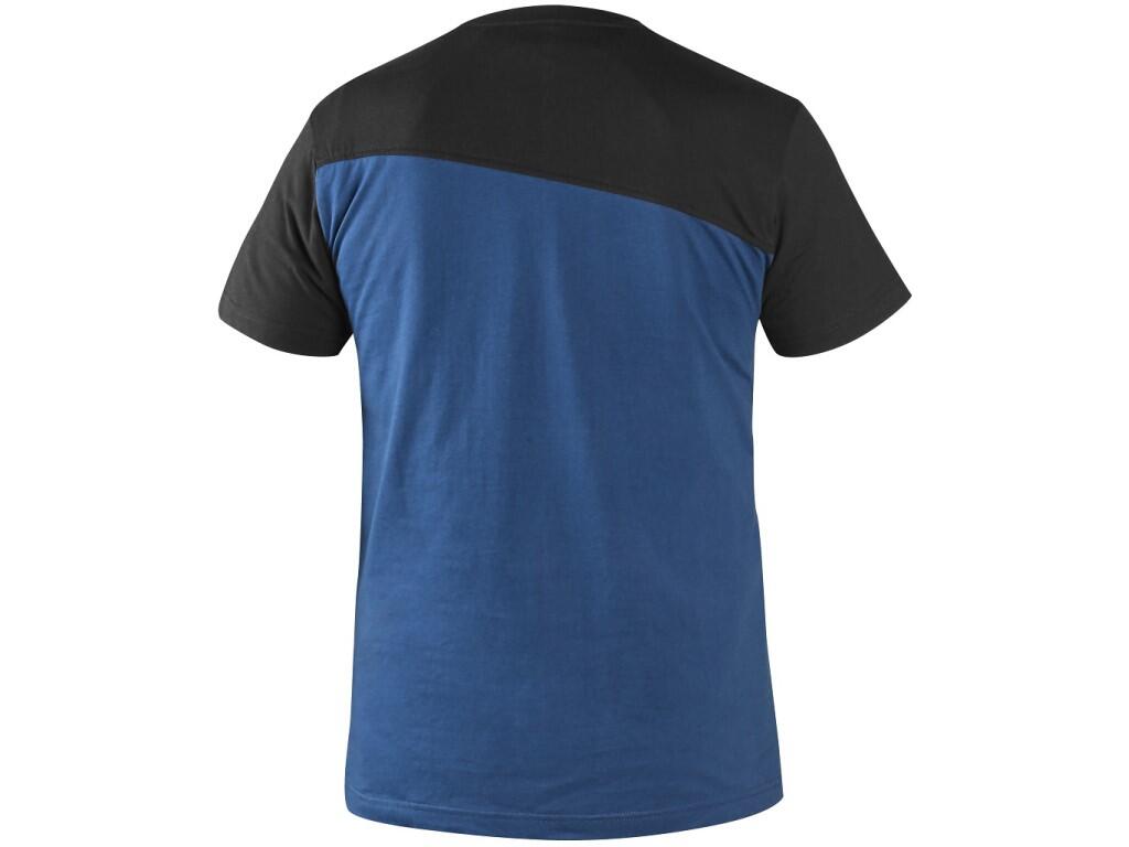 Tričko CXS OLSEN, krátký rukáv, modro-černé, vel. 4XL
