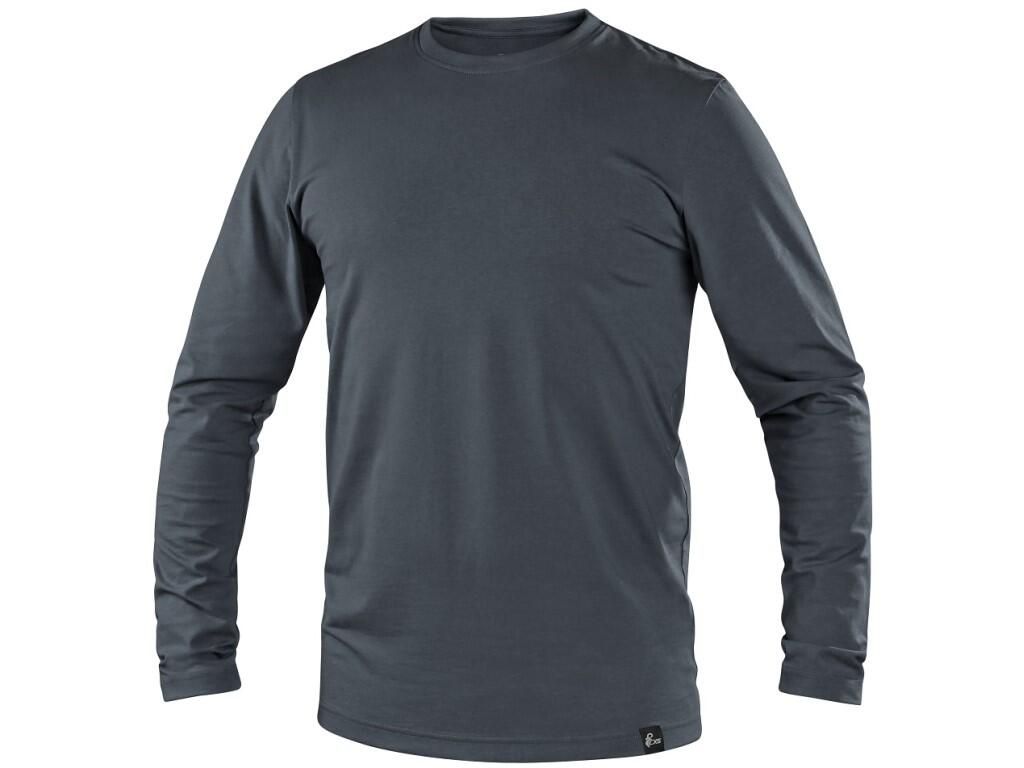 Tričko CXS SIMON, dlhý rukáv, antracitové, vel. 3XL