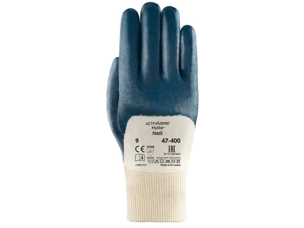 Rukavice ANSELL ActivArmr 47-400, máčané v nitrile, vel. 08