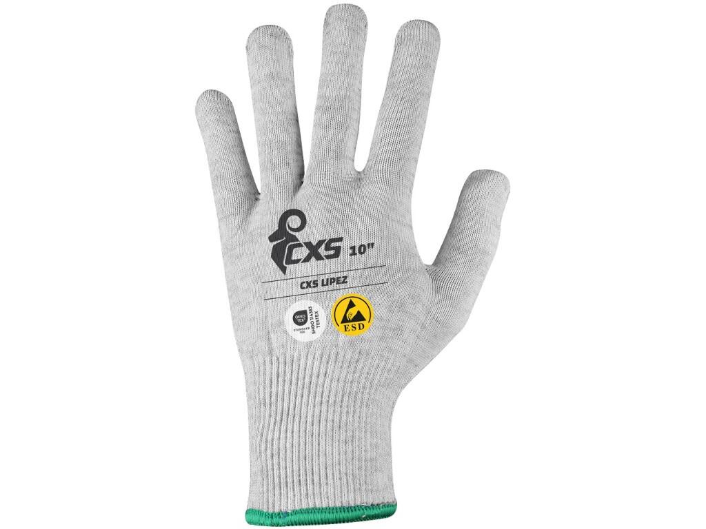 Rukavice CXS LIPEZ, antistatické, ESD, vel. 09