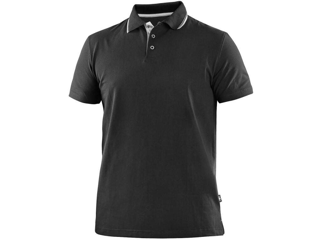 Polokošile CXS HENRY, pánské, krátký rukáv, černo-bílá, vel. XL