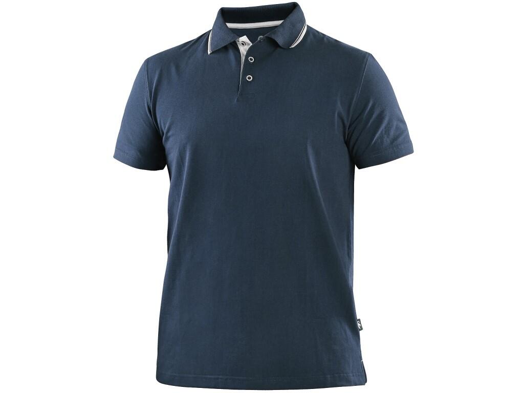 Polokošile CXS HENRY, pánské, krátký rukáv, modro-bílá, vel. 3XL