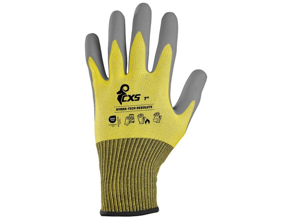 Rukavice CXS HYBRA-TECH RESOLUTE, máčané v latexe s pieskovou úpravou, blistr