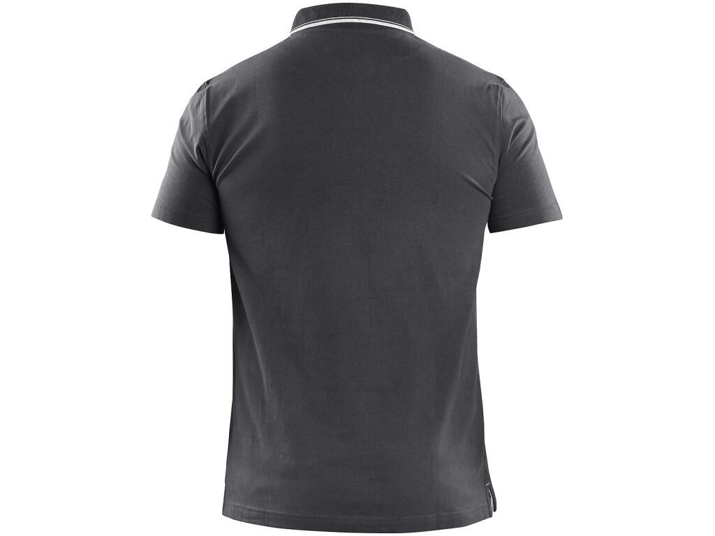 Polokošeľa CXS HENRY, pánske, krátky rukáv, antracitovo-biela, vel. 3XL