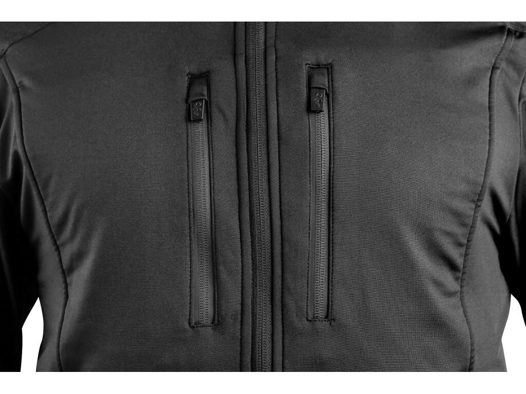 Mikina CXS LEONIS, pánská, černá s HV modro/červenými doplňky, vel. 3XL