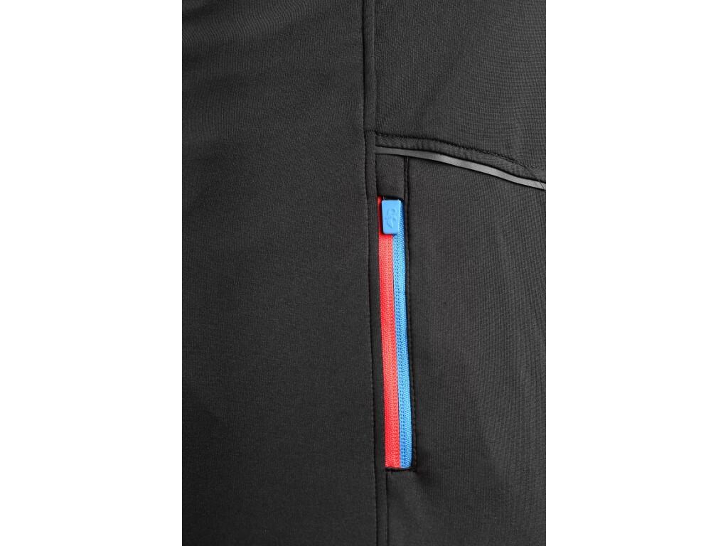 Mikina CXS LEONIS, pánská, černá s HV modro/červenými doplňky, vel. 3XL