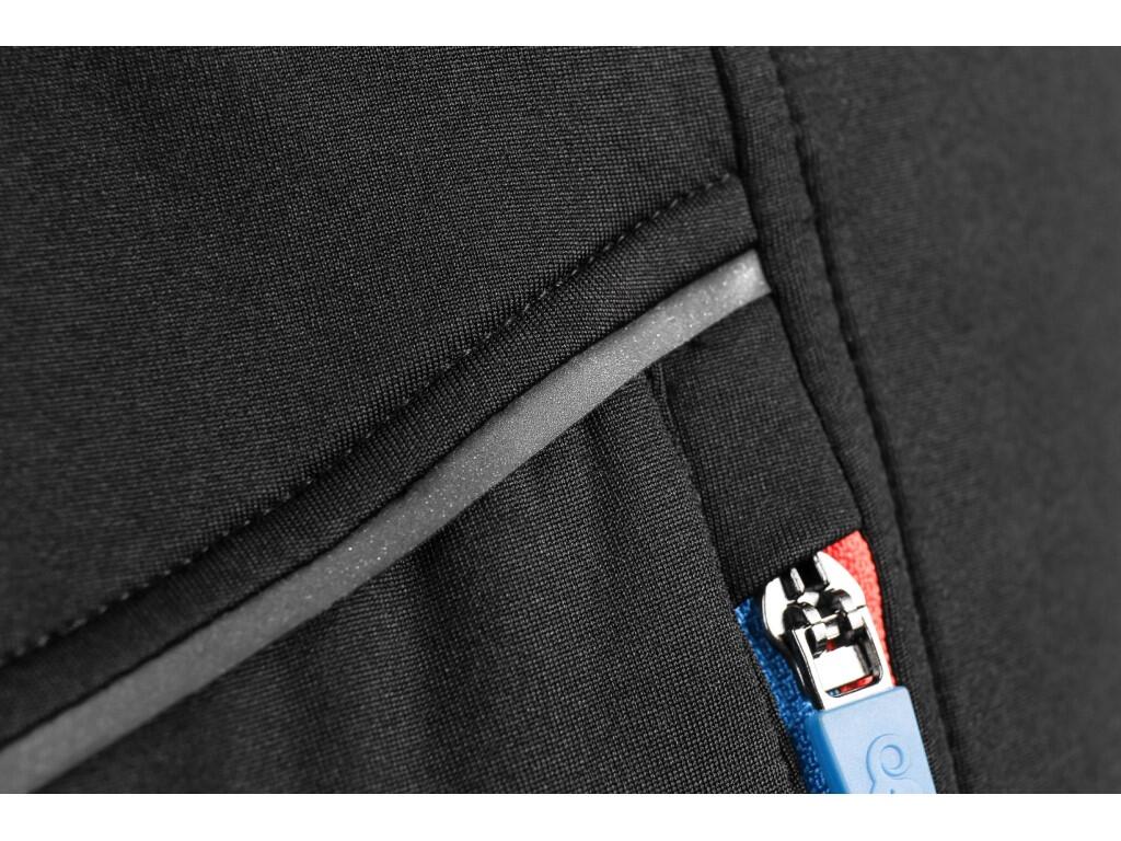 Mikina CXS LEONIS, pánská, černá s HV modro/červenými doplňky, vel. 3XL