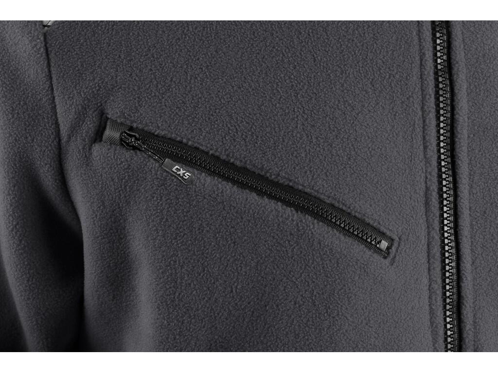 Bunda CXS 4ENVI SOLIS, pánska, flísová, sivo-čierna
