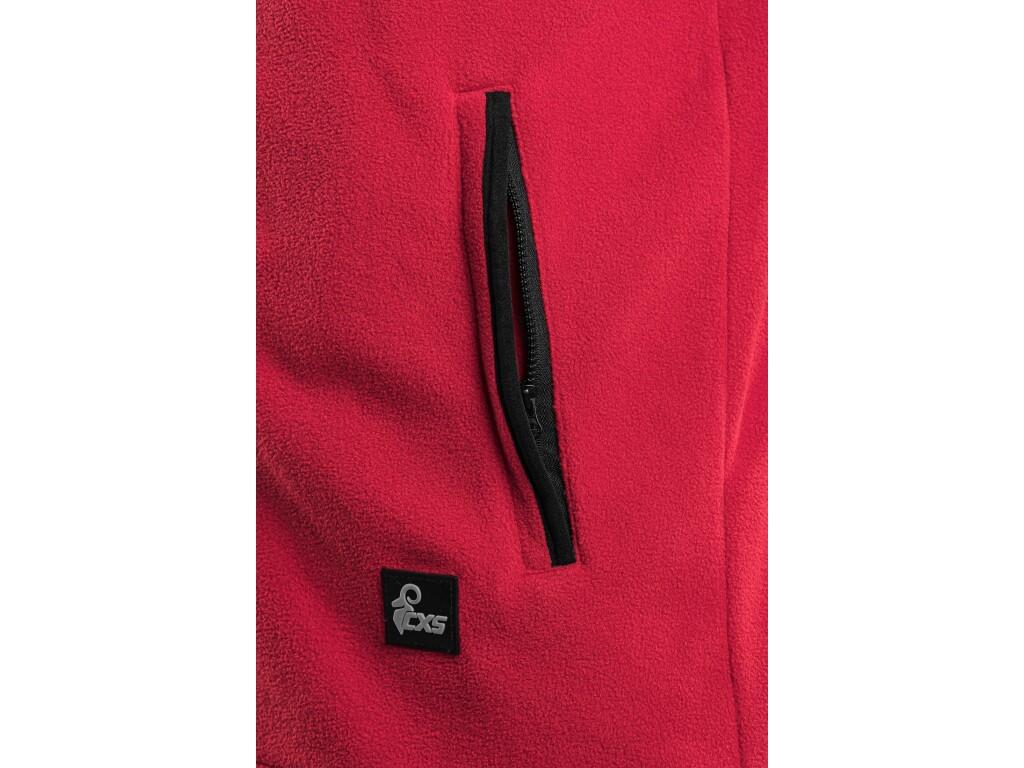 Bunda CXS 4ENVI SOLIS, pánská, fleecová, červeno-černá