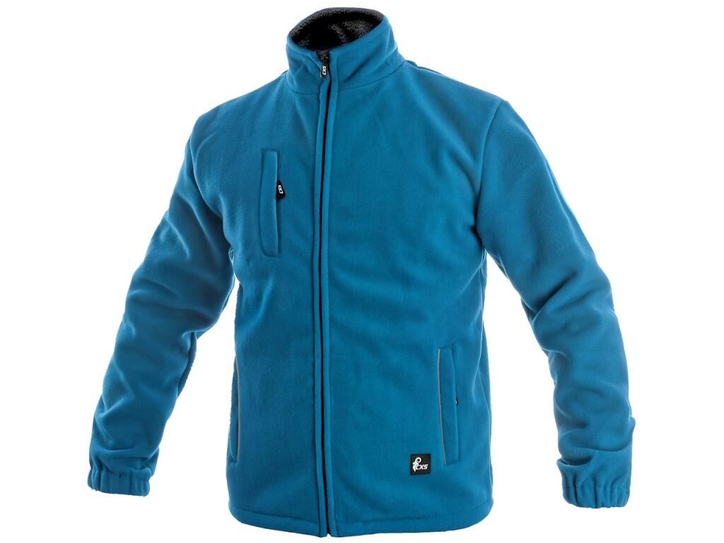 Bunda CXS OTAWA, flísová, stredne modrá