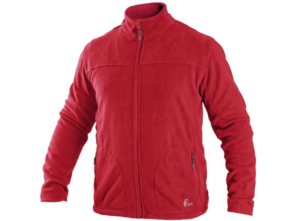 Mikina CXS GRANBY, pánská, fleece, červená, vel. M