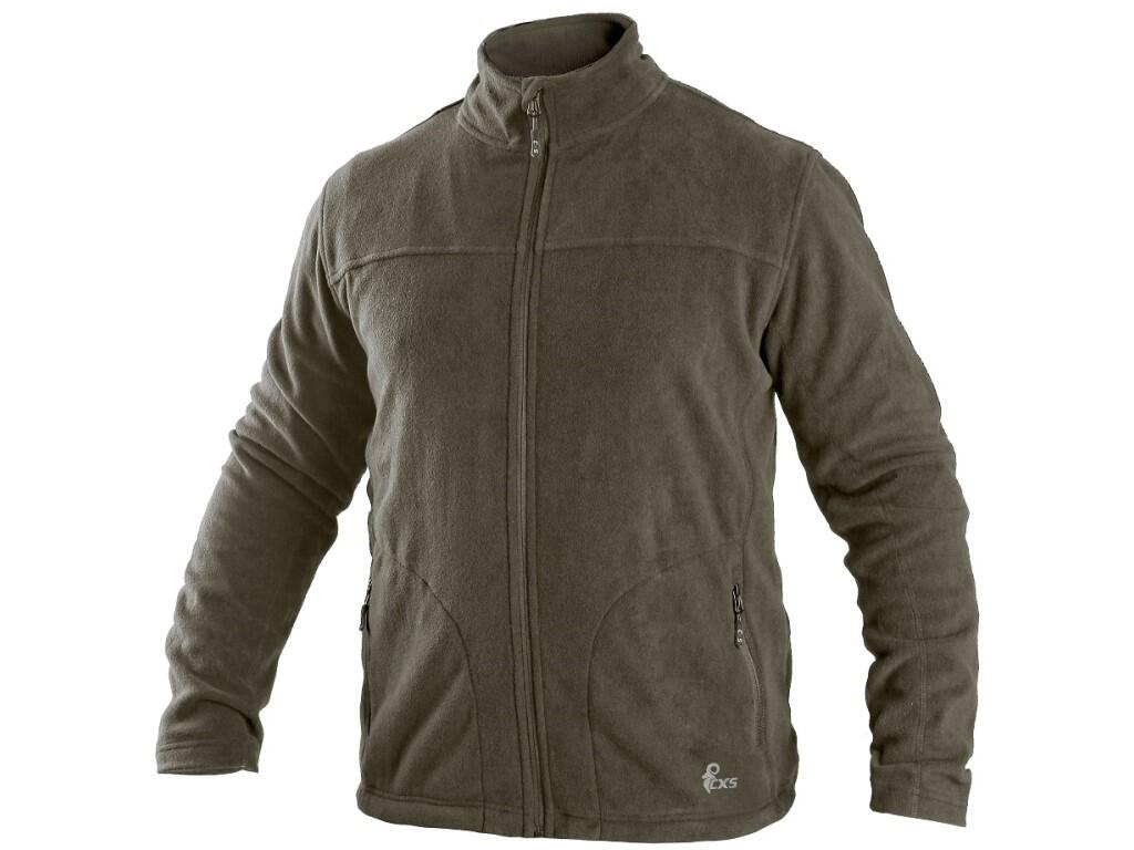 Mikina CXS GRANBY, pánská, fleece, khaki, vel. S