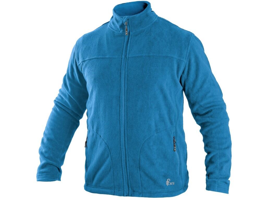 Mikina CXS GRANBY, pánská, fleece, azurově modrá, vel. XL