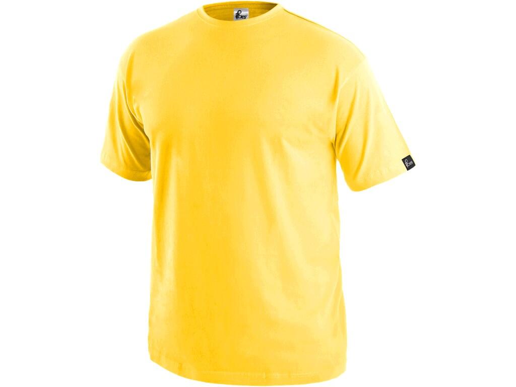 Tričko CXS DANIEL, krátky rukáv, žlté, vel. 3XL
