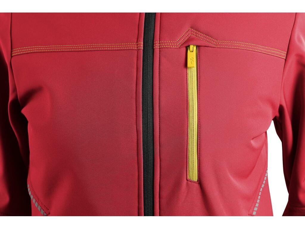 Bunda CXS STRETCH, detská, softshell, červená