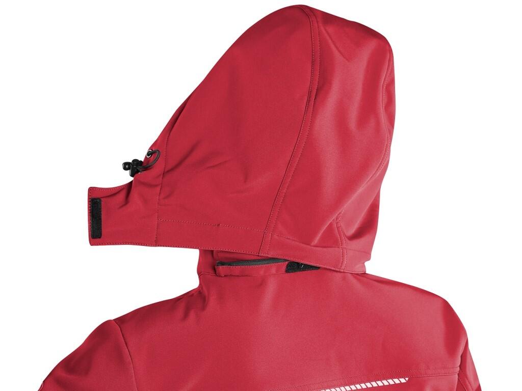 Bunda CXS STRETCH, dětská, softshell, červená, vel. 130
