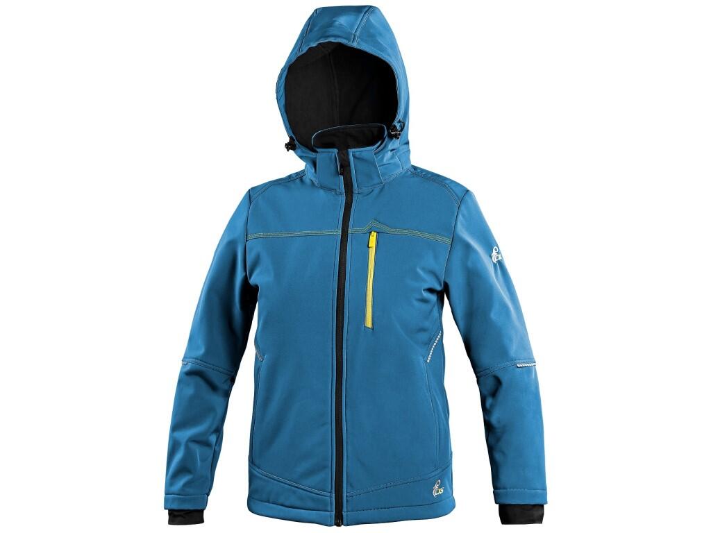 Bunda CXS STRETCH, dětská, softshell, středně modrá, vel. 140