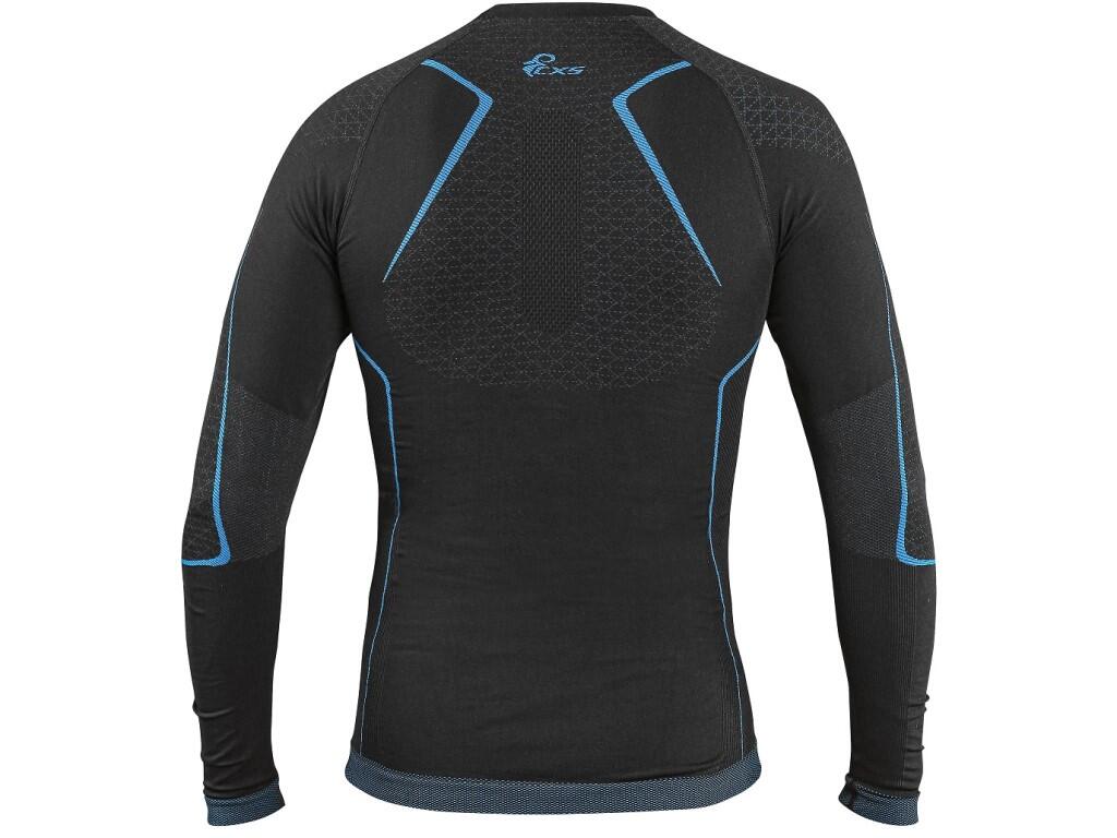 Tričko CXS SeamFlex, funkční, dlouhý rukáv, pánské, černo-modré, vel. M/L
