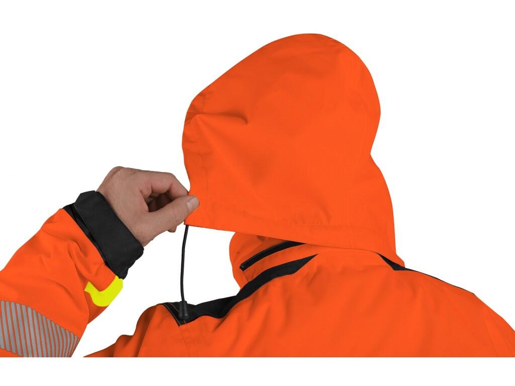 Bunda CXS BENSON, výstražná, zateplená, oranžovo-čierna