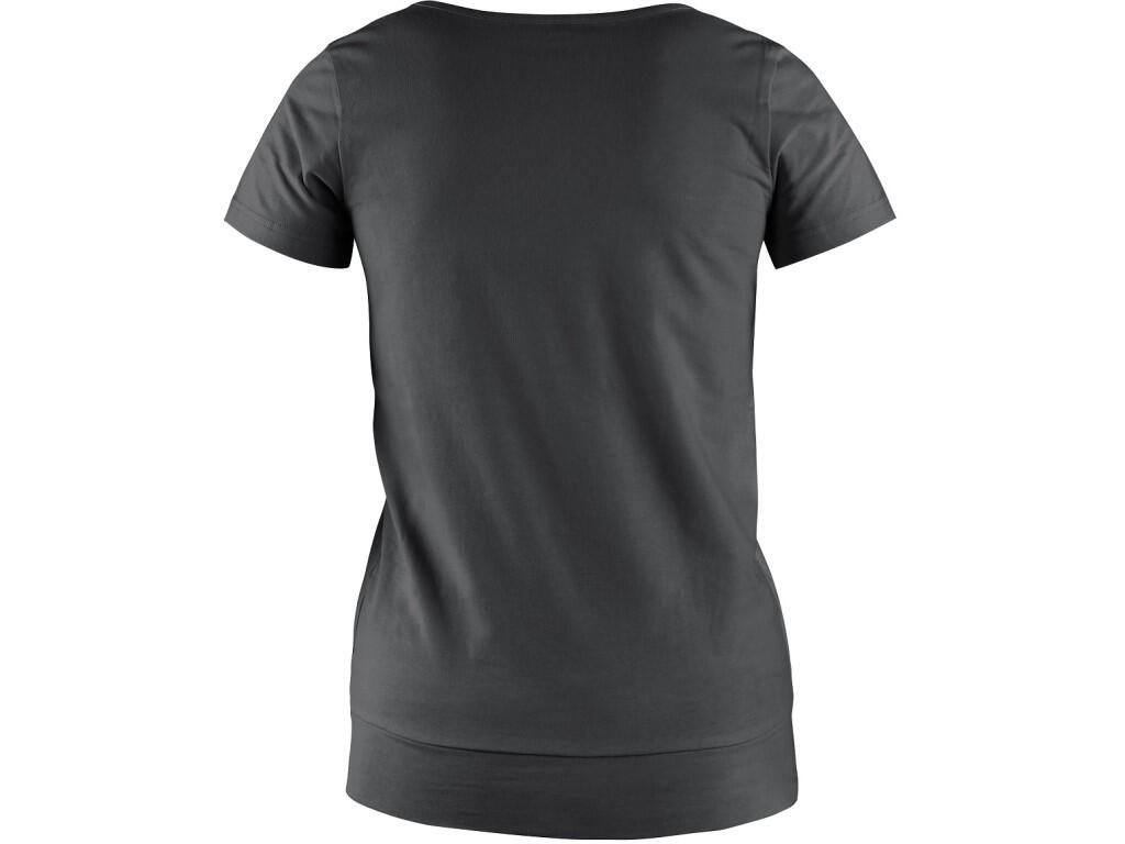 Tričko CXS EMILY, dámské, krátký rukáv, antracitová, vel. XL
