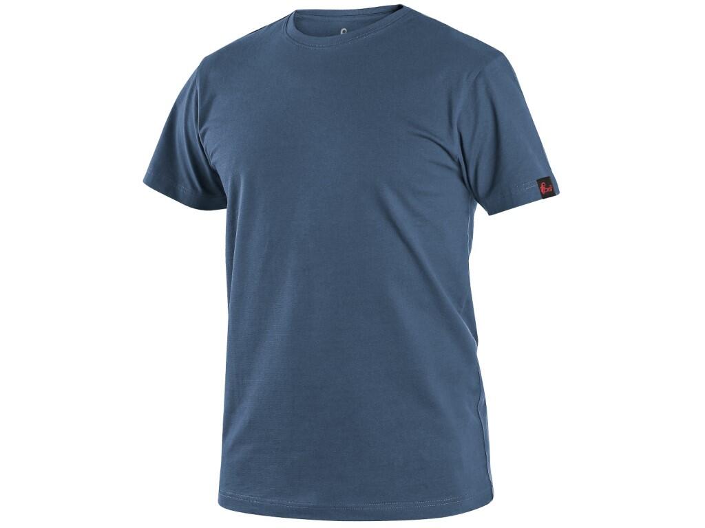 Tričko CXS NOLAN, krátký rukáv, ocelově modré, vel. 2XL