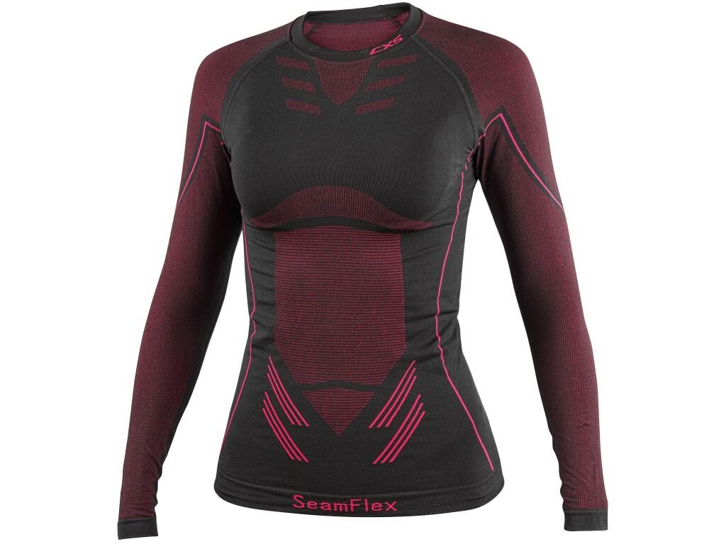 Tričko CXS SeamFlex LADY, dámské, funkční, černo-růžové, vel. XL-2XL