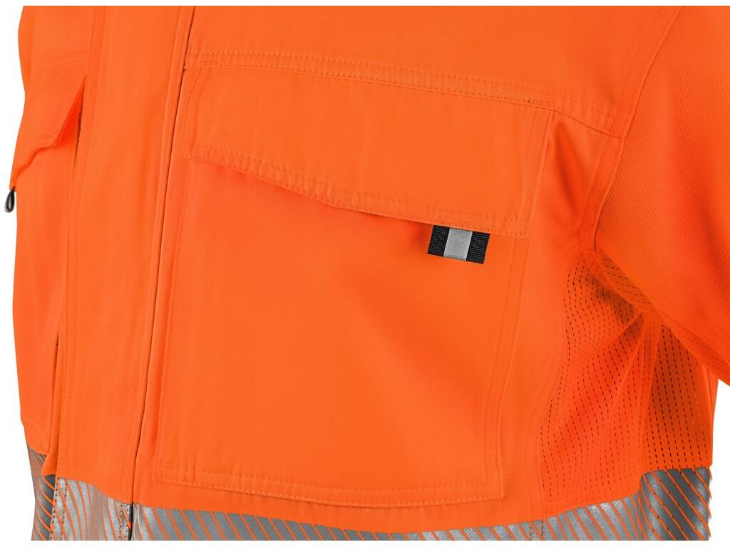 Blúza CXS HALIFAX, pánska, výstražná so sieťovinou, oranžovo-modrá