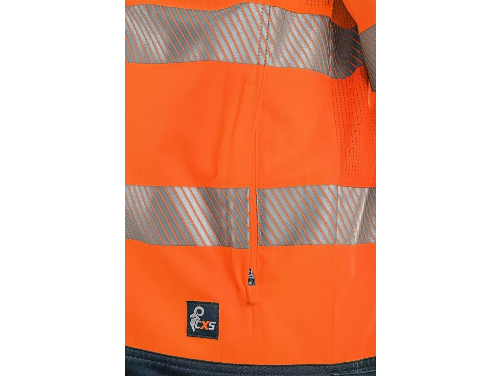 Blúza CXS HALIFAX, pánska, výstražná so sieťovinou, oranžovo-modrá