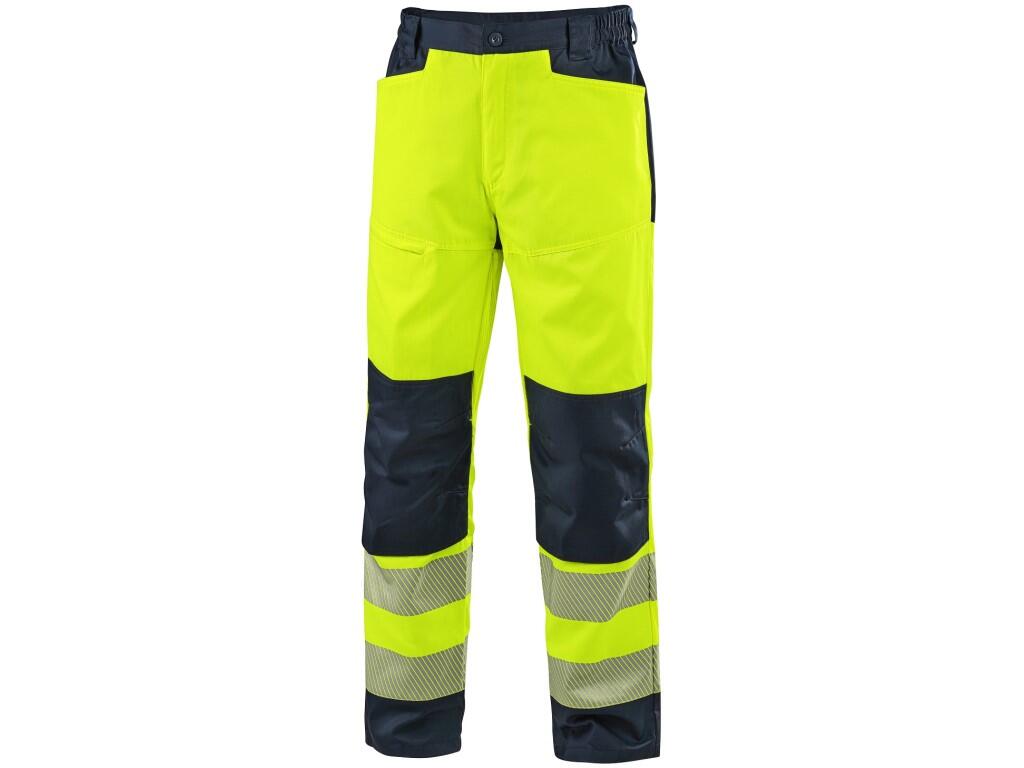 Kalhoty CXS HALIFAX, pánské, výstražné se síťovinou, žluto-modré, vel. 60