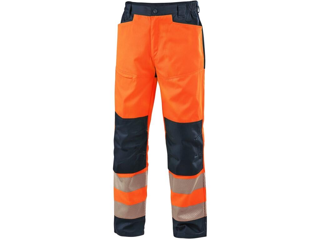 Kalhoty CXS HALIFAX, pánské, výstražné se síťovinou, oranžovo-modré, vel. 52