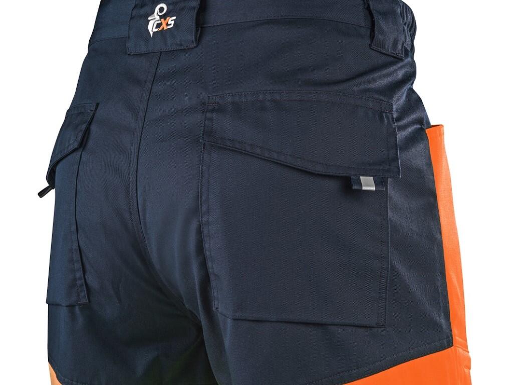 Kalhoty CXS HALIFAX, pánské, výstražné se síťovinou, oranžovo-modré, vel. 54