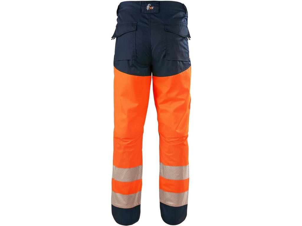 Kalhoty CXS HALIFAX, pánské, výstražné se síťovinou, oranžovo-modré, vel. 64